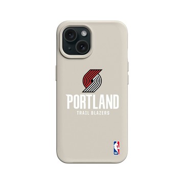 iPhone 15 SolidX 貝殼灰 - NBA - Logo-波特蘭拓荒者 Portland Trail Blazers - Light