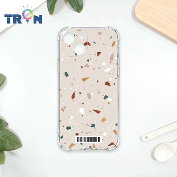 TRON IPhone 14 彩色幾何小磨石子B款 四角防摔載具殼 軟殼 手機殼