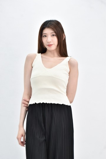 (S) miel 無袖杏色上衣
