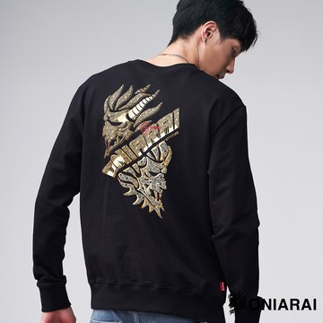 【㊙年貨獨家價】潮流金屬鬼頭文字大學長TEE(黑) - BLUE WAY 鬼洗い