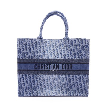 Dior 迪奧 藍色 丹寧布 Book Tote 托特包 【二手名牌BRAND OFF】
