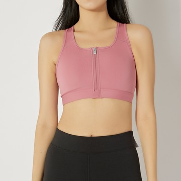 Nike As W Nk Df Swsh Zip Front Bra 女 玫瑰粉 中強 運動 內衣 DD1206-667
