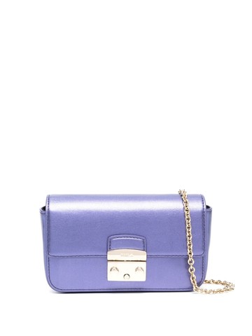 Furla - mini Metropolis crossbody bag - women - Calf Leather - One Size - Purple