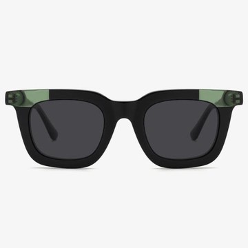 歐美跨境方框不規則拼接墨鏡女防曬UV400拼料板材偏光太陽鏡遮陽