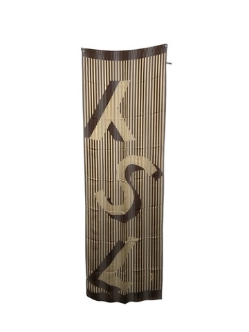 【日本直送 名牌中古包】Yves Saint Laurent YSL 條紋絲巾 棕色 YSL 絲綢 m6dnrp