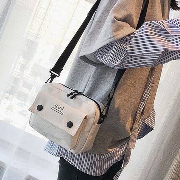 免運🔮帆布單肩小包包網紅新款斜挎秋冬韓版潮流蹦迪包迷你女學生小方包側背包 斜背包 肩背包 包包 韓國包包 手提包