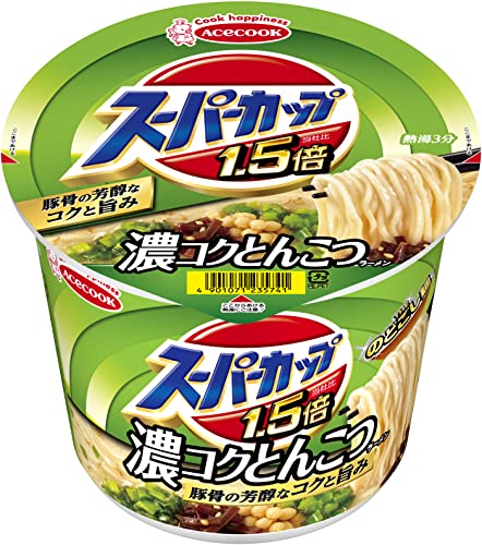 エースコック スーパーカップ1.5倍 とんこつラーメン 111g12個