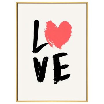 BOLUO GALLERY 菠蘿選畫所 愛 LOVE 掛畫 APLS4622D  59.4 x 42cm  木色