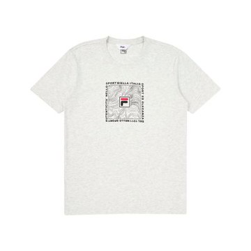 FILA 中性短袖圓領T恤-米麻花 1TEA-1510-IV