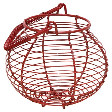 Beatrice碧翠絲 鐵藝小肚提把收納籃  13.5 x 13.5 x 11.5cm  魅惑紅  1個