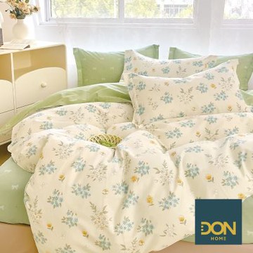 DON 100%精梳純棉床包枕套組-雙人-青禾漫語
