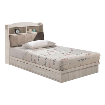 Boden-瑪瑞3.5尺單人抽屜床組(床頭箱+二抽收納床底-不含床墊)