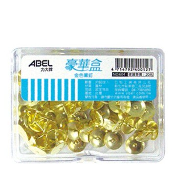 力大 604 金色圖釘 (80枚/盒)【APP滿額下單10%點數(單一帳號最高5000點)】1/31止