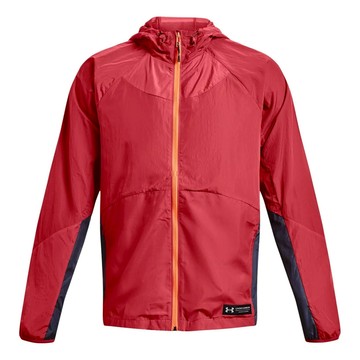 Under Armour Rush Woven Full Zip Jacket 'Coral Red'