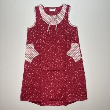 香港莉安娜純棉女士青年睡裙圓領甜美夏季甜美印花星星特價款99