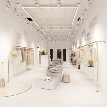 ✅開立發票 北歐服裝店展示架落地式靠墻架女裝店金色掛衣架上墻壁掛側掛貨架 Y5S2