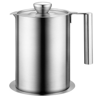 全304加厚不銹鋼濾油壺帶濾網廚房儲油過濾油渣家用油瓶濾油神器