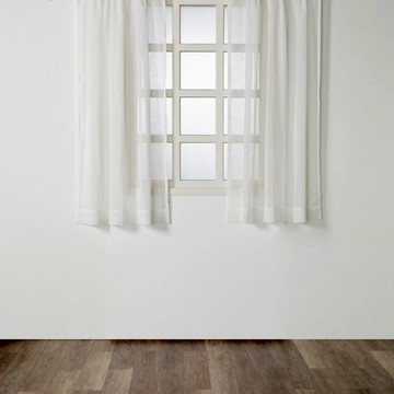 HOLA 和樂家居 艾禮思緹花半腰窗紗 1kg  270 x 165 x 2cm  直條白