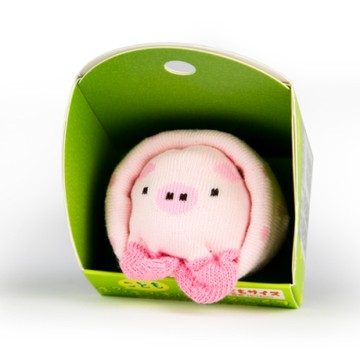 【SUKENO】超萌動物園造型兒童襪 - 粉紅小豬