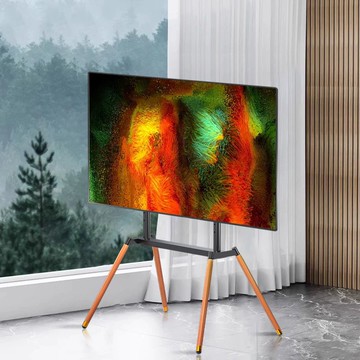 免運 移動式電視落地立架 電視落地支架實木北歐風藝術立式簡約展架32-86寸通用掛架SUPTCH