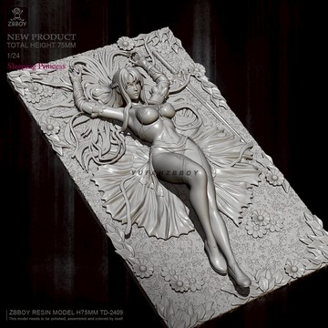 人高75mm 1/24 YUFAN監制 公主夢魘  樹脂兵人白模 TD-2409