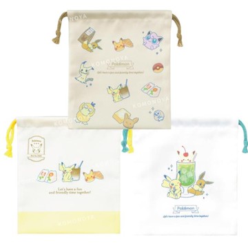 小禮堂 寶可夢 尼龍束口袋 (食物款)