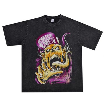 直噴搖滾Of Mice and Men人鼠之間樂隊印花T恤短袖寬松純棉男女