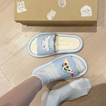 🔥臺灣出貨🔥夏季拖鞋女新款可愛蠟筆小新公主風時尚外穿防滑耐磨室內平底拖鞋