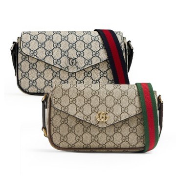 【GUCCI 古馳】764961 經典ophidia系列GG supreme帆布迷你翻蓋肩背/斜背包(顏色任選)