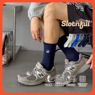 【SLOTHFUL®】潮襪 刺繡襪 素色襪子 韓版襪子 厚襪 中長襪 學生襪 運動襪 中筒襪 長襪 男襪 棉襪 襪子 襪