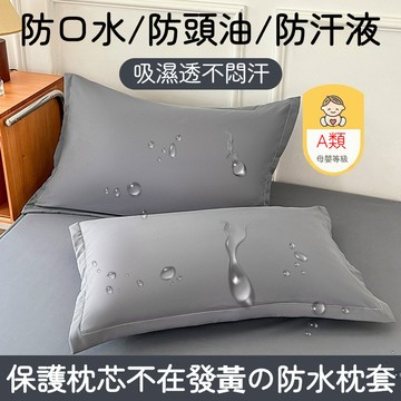 A類防水枕頭套 防螨抗菌枕套 枕芯保護套 素色枕頭套 枕頭保潔墊 枕頭套加大 親膚面料 防水枕套 信封枕套