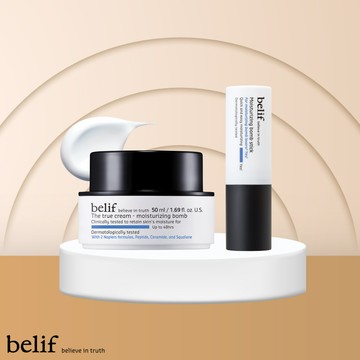 【belif】紫芹潤澤炸彈霜保濕組 (紫芹炸彈霜+隨身保濕棒)