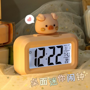【🏆臺灣出貨】報時時鐘 懶睡鬧鐘 語音時鐘鬧鍾 學生用 迷你電子時鍾 新款 學習專用錶 兒童 女孩宿捨桌麵 倒計時器