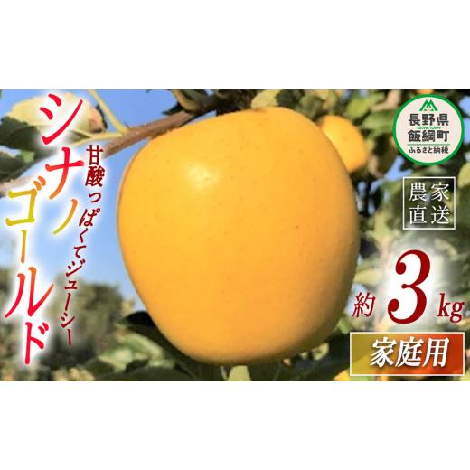 ふるさと納税 長野県 飯綱町 りんご シナノゴールド 家庭用 3kg ファームトヤ 沖縄県への配送不可 2023年11月中旬頃から2023年12月下旬頃まで順次発送予定 令…