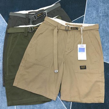 純棉斜紋布工裝短褲男美式休閑寬松夏季五分中褲男生阿美咔嘰潮流