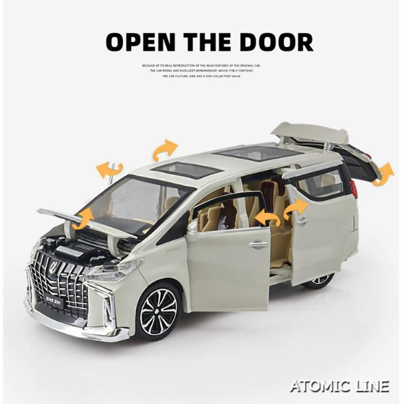 トヨタ ALPHARD アルファード 1/24 ミニカー 全2色 ライト点灯