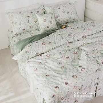 絲薇諾 MIT 60支天絲長絨棉 五件式兩用被床罩組-雙人加大6尺-哈里躲貓貓