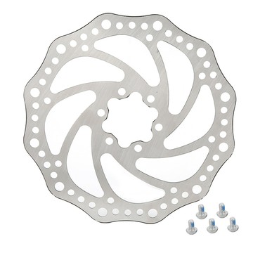 【Lixada】自行車碟剎合金鋼 160mm 螺紋花鼓自行車轉子配件適用於山地折疊自行車