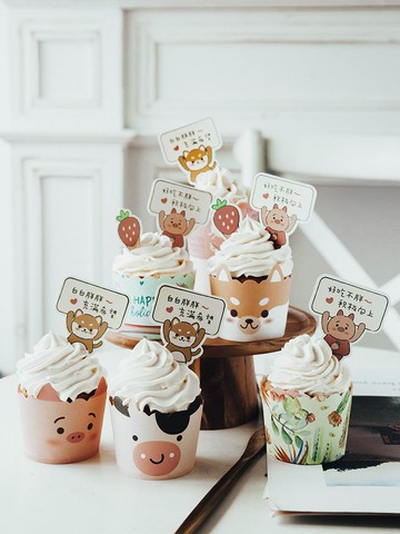 烘焙蛋糕紙杯耐高溫烤箱可蒸中小號馬芬杯子裝飾家用模具加厚紙墊