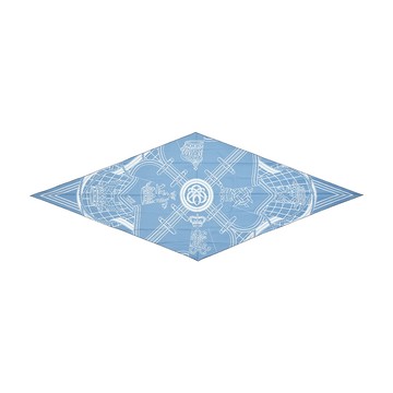 HERMES Hermes 愛馬仕 Grande Tenue手工捲邊棉質圍巾(藍/白)