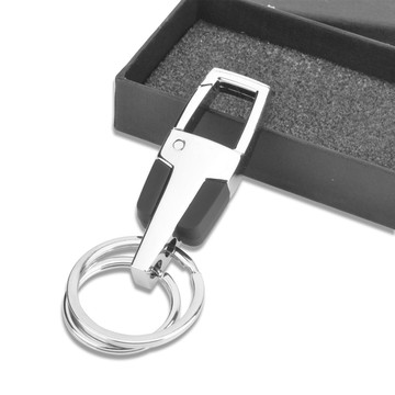 創意汽車鑰匙扣黑色腰掛鑰匙環男士鑰匙圈鑰匙鏈商務禮品多款