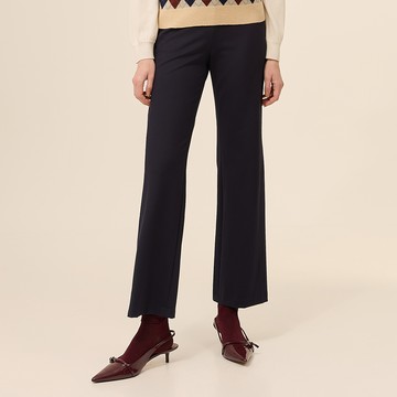 ILEY伊蕾 都會質感縲縈小直筒褲(深藍；M-2L)