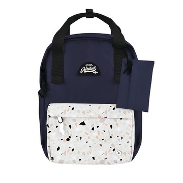 Grinstant混搭可拆組式13吋後背包 - 冒險系列 (海軍藍配碎石)