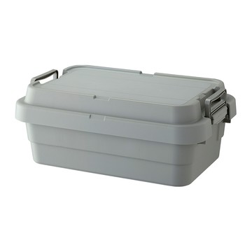 日本RISU TRUNK CARGO 掀蓋式耐壓收納箱(淺型)-30L-岩灰