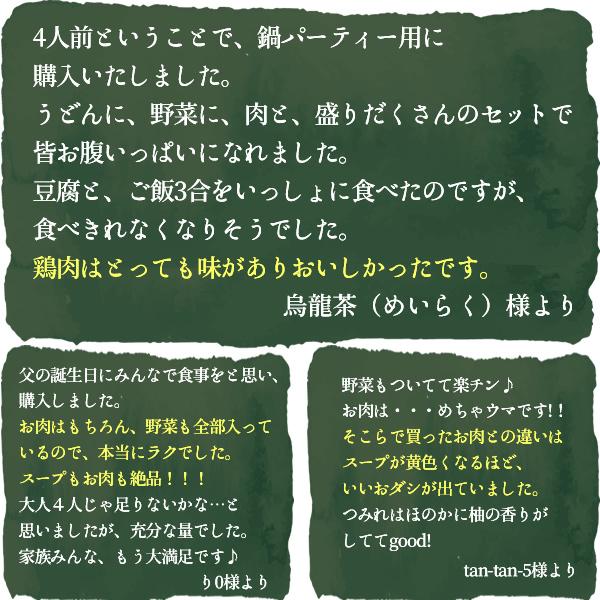 お鍋セット 水郷どり 鳥鍋セット(野菜・うどん・餅付き)  送料無料   冷蔵 限定配送