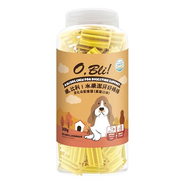 O Bli 噢 比利 水果潔牙好棒棒 消化功能維護 300g 鳳梨口味 狗狗潔牙零食  1罐