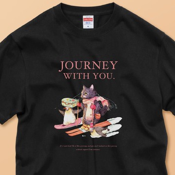 Journey with you. 漫遊南極的貓咪 / 安心品質 / 經典純棉T恤
