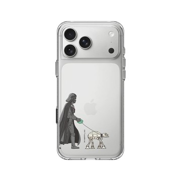 iPhone 17 Pro Max Clear Case（相機按鈕） 透明 - 迪士尼-星際大戰 Star Wars - 黑武士-散步-幽默系列
