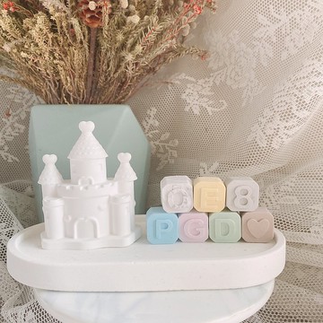 客製化禮物 城堡+ 字母 + 擴香座