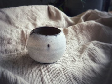 紅陶雞蛋乾式小花器・置物盒・筆筒